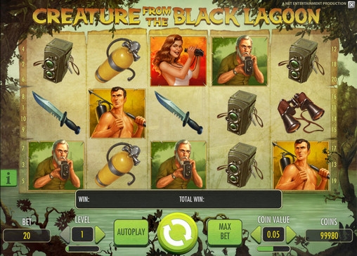 Creature from the Black Lagoon (Тварь из Черной лагуны) из раздела Игровые автоматы